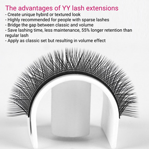 Charmlash Plateaux de cils en gros Extensions de cils YY W Cils en soie russe Effet volume Faits main uniques Longueur 4-25mm Festival - Product Image 6