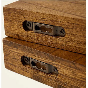 Ensemble de 2 étagères murales flottantes à double niveau en bois pour salle de bain, cuisine et salon - Étagères de rangement modernes - Product Image 3