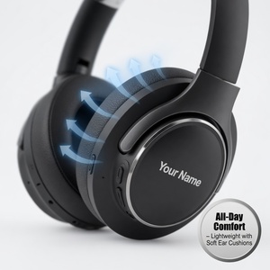 Casque sans fil supra-auriculaire pliable en gros, 65H d'autonomie, 6 modes d'égalisation, son stéréo HiFi, basses profondes, pour OEM/ODM - Product Image 3