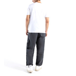 T-shirt blanc à manches courtes pour homme, coupe classique, col rond, décontracté, en jersey de coton, couleur unie - Product Image 2