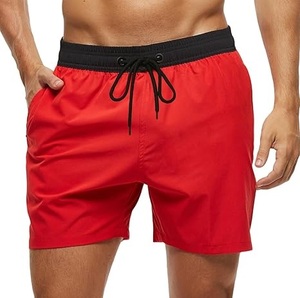 Wholesale Custom <b>Elastic</b> Waist Swimming Swimwear Short With Logo Top Quality Men's Casual Plain Dyed Board Swim Trunks - Product Image 4