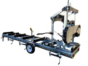 Quality Sales New 2022 31" Capacity Portable Sawmill Gas Ko hler 14HP <b>Engine</b> Electric Start with Trailer - Product Image 2