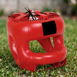 Casque de boxe - Protection de tête professionnelle pour le sparring et l'entraînement - Fermeture à lacets réglable - Rouge - S/M/L/XL - Product Image 3