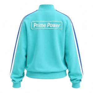 <b>Prime</b> Power Women Tracksuit Set Full Zip Jacket Wide Leg Pants Solid Color Sporty Loose Fit Breathable Polyester Autumn Wear - Product Image 3