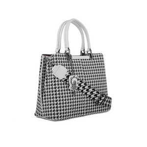 Elegant <b>White</b> P36293 Formal <b>Evening</b> <b>Bag</b> with Hand Design - Product Image 2