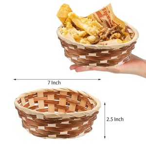 Panier à pain en bambou tissé artisanal en gros |   Bois rond FSC écologique - Product Image 2