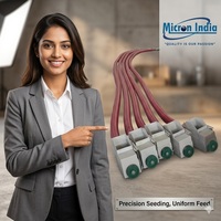 Système de Convoyeur à Vis Flexible Robuste Micron India avec Moteur, Hauteur de Levage 6 Pouces, pour la Manutention de Poudres et Granulés, Économie d'Énergie