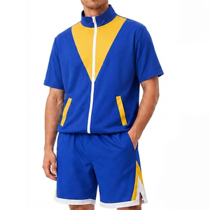 Conjunto de Chaqueta y Pantalones Cortos Deportivos Personalizados para Hombre, Ropa Urbana de Alta Demanda, Chaqueta Cortavientos y Pantalones Cortos con Logotipo Personalizado - Product Image 1