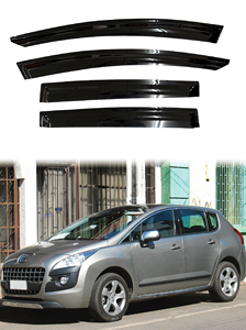 แผ่นบังแดดหน้าต่างอะคริลิคสำหรับ Peugeot 3008 ปี 2008-2016 พร้อมเทปกาวสองหน้า - ป้องกันและตกแต่ง ผลิตในไต้หวัน - Product Image 2