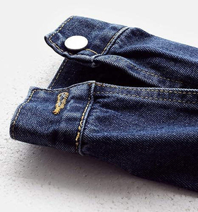 OEM High-End Indigo Denim <b>Jacket</b> - Durable Single-Stitch Construction with Back Yoke Detail - Export Quality Women'<b>s</b> Fashion - Product Image 3