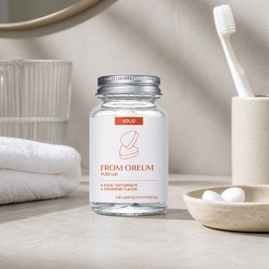 [FROM OREUM] Pasta de Dientes Sólida para Hoteles, Sabor Mandarina de Jeju, 60 Tabletas para Baños de Huéspedes - Product Image 4