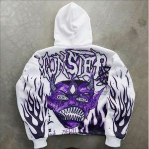 Sweat-shirt à capuche zippé surdimensionné pour homme, en molleton épais, style streetwear, personnalisable, fabrication directe d'usine, unisexe. - Product Image 3