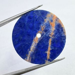Cadran de montre en sodalite naturelle 28,50 mm x 1,50 mm, pièces de modification de montre, horlogerie de luxe sur mesure - Product Image 1