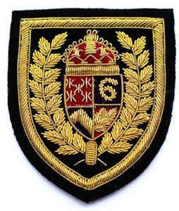 Parche de bordado a mano personalizado con hilo de oro para uniforme, blazer o decoración de prendas - Product Image 6