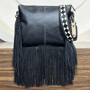 Sac à main de luxe à franges, design à carreaux tendance 2025, cuir véritable, cuir de vache véritable, sacs à bandoulière - Product Image 5