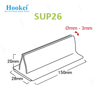 Hot Sale Price Tag Supergrip <b>Clear</b> Plastic PVC Advertising Sign Holder Marketing Sign Holders with Bottom Adhesive - Product Image 6