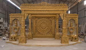 Modern Tamil Wedding Mandap Setup Side <b>Panels</b> Luxury Hindu Wedding Decor Custom Lightweight <b>Fiberglass</b> Event Decor Manufacturer - Product Image 6