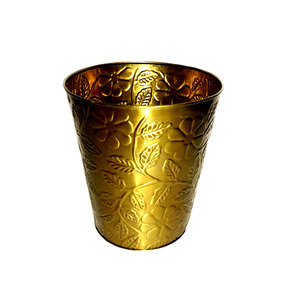 Luxury Antique Finish Metal Dustbin for Premium Hotels Restaurants and Home Decor - Product Image 5