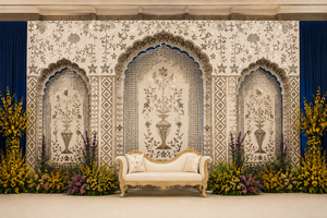 Mughal Jharokha Style Mirror Wedding Stage <b>Backdrop</b> <b>Frames</b> Elegant Mughal Jharokha Style Mirror Wedding Stage <b>Backdrop</b> <b>Frames</b> Uk - Product Image 2