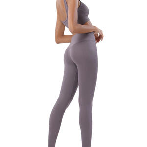 Fabricant de vêtements de haute qualité, vêtements de yoga personnalisés avec logo, ensembles de yoga sans couture grande taille, vêtements de fitness pour femmes, ensembles de yoga 2 pièces - Product Image 2