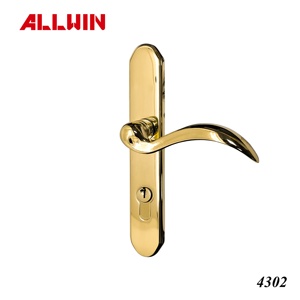 Kit de quincaillerie de poignée de porte intérieure moderne en nickel brossé pour usage hôtelier - Product Image 5