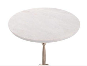 Table d'appoint moderne en métal, table basse ronde, finition argentée, table d'appoint pour salon, chambre à coucher, couloir - Product Image 3