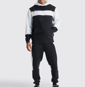 ชุดวอร์มสตรีทแวร์ผ้าฝ้ายแท้ 100% สำหรับฤดูหนาว มีฮู้ด ลายพิมพ์เรียบ ป้องกันแบคทีเรีย ระบายอากาศได้ดี ขายส่ง - Product Image 1