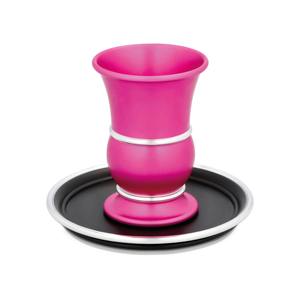 Elegante Copa Kiddush de Aluminio Azul Cielo, Copa de Vino Ecológica, Sostenible, Arte Moderno, Única, Personalizable, Set de Regalo de Boda para el Hogar - Product Image 5