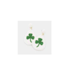 Boucles d'oreilles créoles tendance, faites main, brodées de perles de rocaille, légères, pendantes, audacieuses, pour mariage et occasions festives - Product Image 1
