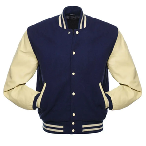 Premium Quality Wool <b>Canvas</b> Winter Varsity Jacket Breathable Square Collar Single <b>Pack</b> Included Dyed Letterman Baseball Letter - Product Image 1
