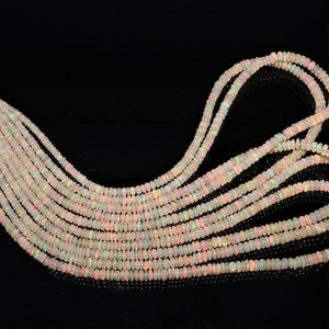 Natural Flashy Ethiopian <b>Opal</b> Rondelle Beads 3-5 MM Welo <b>Opal</b> Gemstone Rondelle Beads 18 Inch Natural Ethiopian <b>Opal</b> Jewelry - Product Image 1