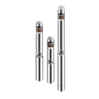 Pompe submersible électrique haute pression triphasée 3HP 2.2KW de 4 pouces pour puits profond, avec impeller en acier inoxydable et en plastique, multi-étages, OEM