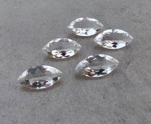 Piedra suelta de cuarzo cristalino natural, tallada en marquesa, facetada y calibrada, para la fabricación de joyas, anillos y colgantes. - Product Image 5
