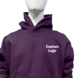 Sudadera de invierno 100% algodón polar transpirable con capucha, cordón ajustable, puños y dobladillo acanalados, bolsillos delanteros, servicio OEM para hombre - Product Image 2