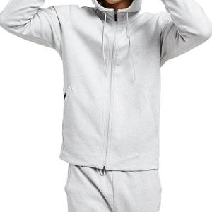 Vêtements de sport d'hiver pour hommes, ensemble de jogging slim fit, survêtement de haute qualité, tissu polaire écologique en polyester et coton - Product Image 1