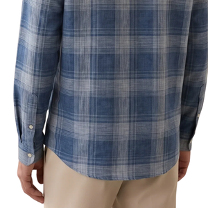 Custom Denim Blue Plaid <b>Men</b> <b>Flannel</b> <b>Shirt</b> Long Sleeve Button Down Checkered Casual <b>Shirt</b> Soft Brushed Fabric Everyday Streetwear - Product Image 6