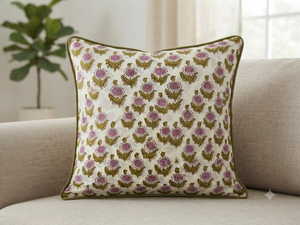 Housse de coussin décorative haut de gamme en coton avec passepoil, fabriquée à la main, antibactérienne, amovible, lavable, avec fermeture éclair pour - Product Image 3