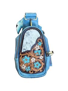 Suede Leather Chest <b>Bag</b> Handcrafted Animal Print Boot Stitch Crossbody Sling Hand-Tooled <b>Boho</b> <b>Bag</b> Eco-Friendly Travel - Product Image 2