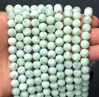 Perles de pierres précieuses naturelles mélangées : Agate florale, Obsidienne flocon de neige, Jade vert |   Perles de cristal de 6 mm/8 mm |   Marque FE Inde |   Vente en gros pour