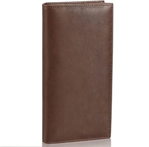 Cartera Larga de Cuero Genuino para Hombre con Protección RFID, Múltiples Ranuras para Tarjetas, Espacio para Billetes y Recibos, Logotipo Personalizado, Cierre Plegable, Forro de Seda, Venta al Por Mayor - Product Image 1