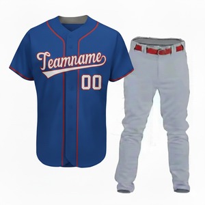 Uniforme de Béisbol Transpirable para Adultos, Venta Caliente, Logotipo y Nombre del Equipo Personalizados, 100% Poliéster Antibacterial, Precio al por Mayor - Product Image 1