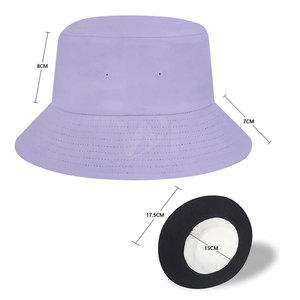Custom 100% Cotton Washed <b>Purple</b> Bucket <b>Hat</b> Unisex Outdoor Summer Sun Shade Fisherman Cap OEM ODM Logo Wholesale Export Goods - Product Image 4