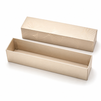 Boîte cadeau longue en or champagne personnalisée, emballage rigide en papier de luxe, boîte vide, vente en gros, emballage pour bijoux et cosmétiques