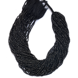 Turmalina Negra AAA+ de 2.5mm, Cuentas Redondas Microfacetadas, Turmalina Natural, Piedra Semipreciosa, Cuentas Sueltas para la Fabricación de Joyería - Product Image 1