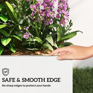 Jardinera Elevada Galvanizada Blanca de 43 x 16 x 70 Pulgadas con Enrejado para Plantas Trepadoras y Enredaderas Vegetales - Product Image 6