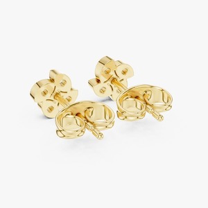 Pendientes de Oro Amarillo de 9K con Diamantes Cultivados en Laboratorio de 0.144CT, Diseño de Cuatro Piedras en Forma de Flor, Corte Brillante Redondo, Joyería Fina al por Mayor - Product Image 6