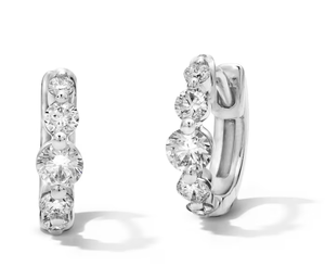 Pendientes de Aro, Pendientes de Diamantes, Pendientes de Oro y Plata, Pendientes de Diamantes Cultivados en Laboratorio, Joyería Fina para Mujer - Product Image 2