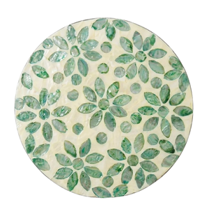 Elegant Mother of Pearl Charger Plate Shell <b>Placemat</b> for Boho Beach Wedding & Premium Setting Storage - Product Image 2