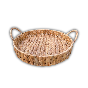 Handcrafted WATER HYACINTH TRAY FRUIT STORAGE BASKET with Handles Eco-Friendly Serving and Storage Tray - Product Image 1