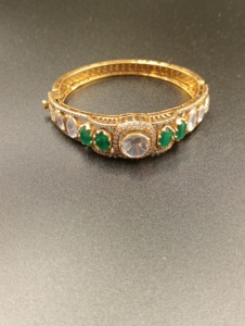 Amaira Jewels Gold Plated <b>Silver</b> <b>Cuff</b> <b>Bracelet</b> for Women Classic Wedding Handmade Design - Product Image 5